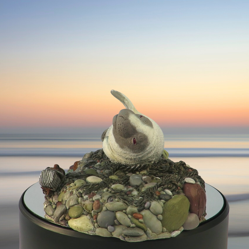 Art - Seal sculpture: Albino Badger