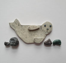 Load image into Gallery viewer, Limited Edition Seal Pup Framed Art - Made From Marine Debris