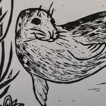 Load image into Gallery viewer, Print  - Limited Edition Lino print of named seal &#39;Arrowhead&#39;