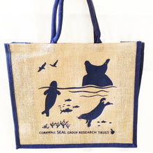 Load image into Gallery viewer, Bag - Jute with Seals Design
