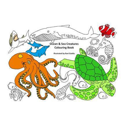 Book - Ocean & Sea Creatures Colouring Book