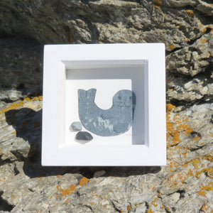 Seal Pup Art - Made from Tent found at Portreath