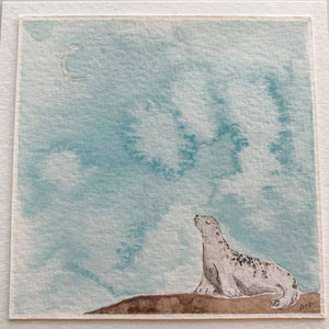 Watercolour - Seal Art by The Lady Sea Goat